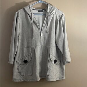 Super Cute Gray Zip Sweatshirt
